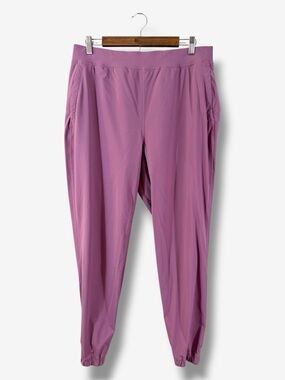 Lululemon Adapted State High Rise Jogger Size 12 Purple Full Length Zip Ankle